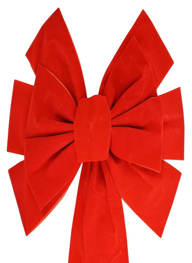REGENT Red Velvet Bow (8 Pack) 26" Long 10" Wide 10 Loop Holiday/Christmas Bow - Image 3